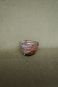 Teabowl - Japanese woodfired pink glaze