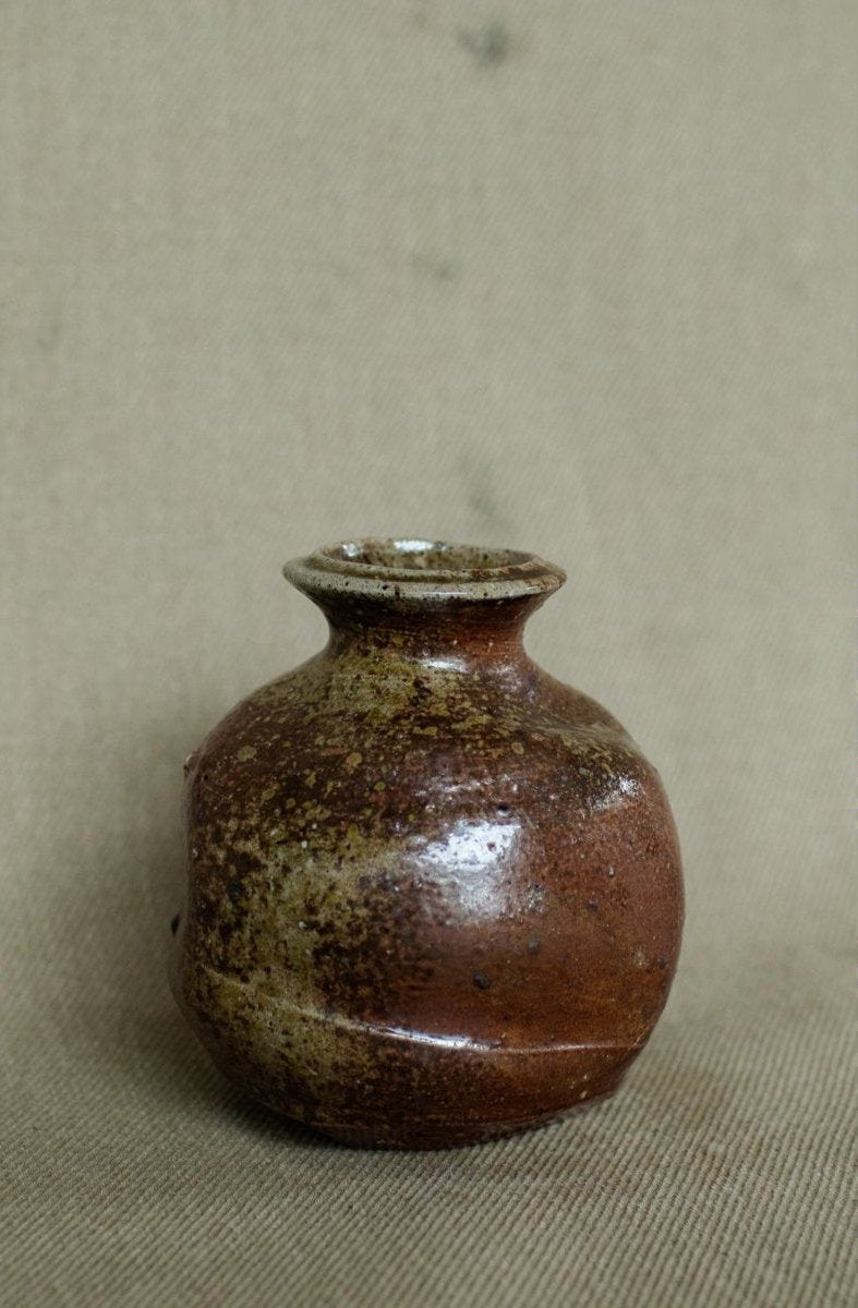 Woodfired ceramic bud vase