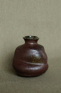 Woodfired wild clay bud vase