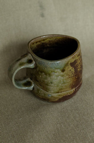 soda fired wood ash small pottery mug