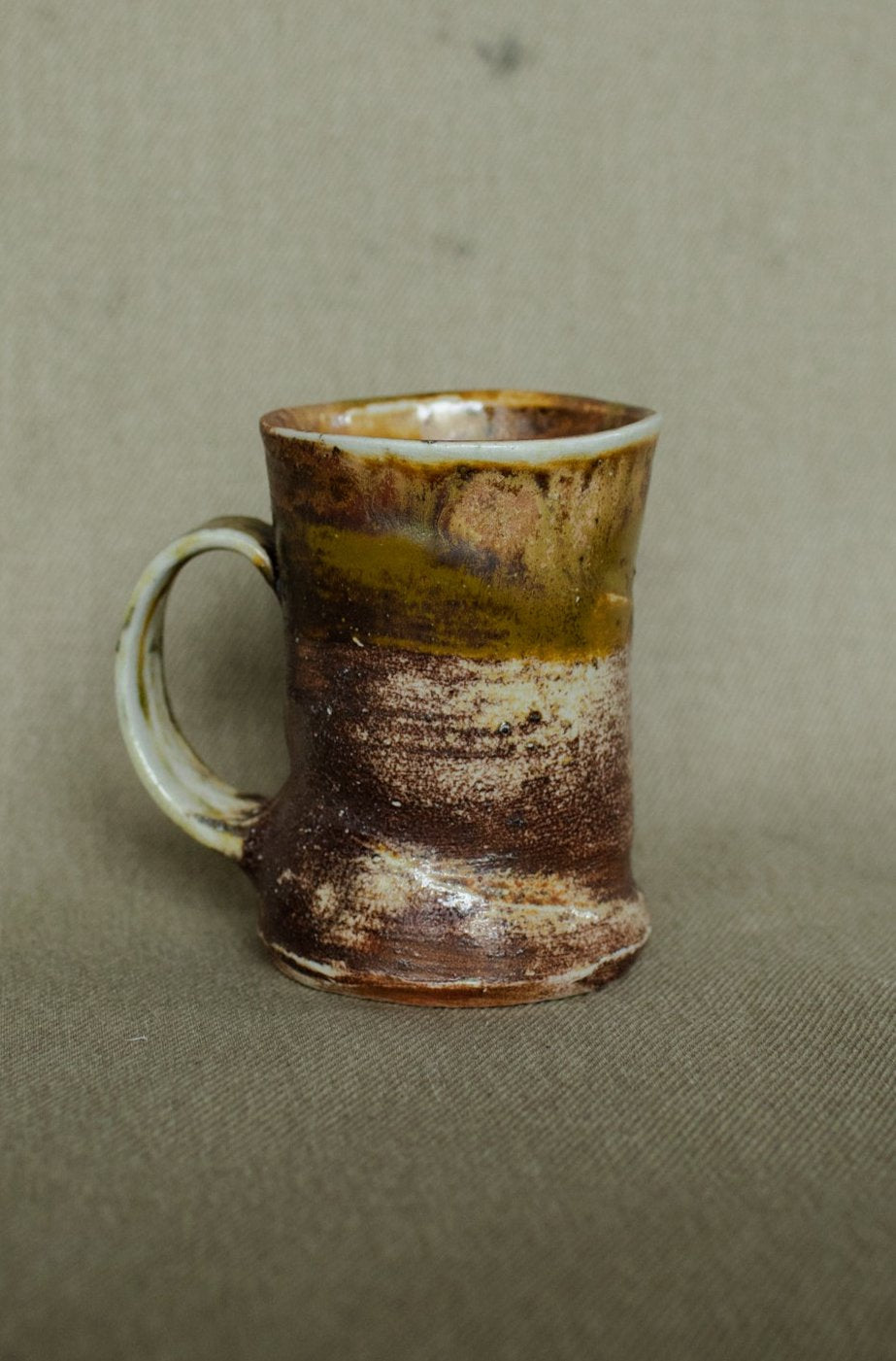 woodfired wild clay slip mug